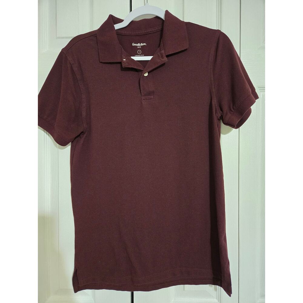 Goodfellow & Co. small men's maroon short sleeve polo